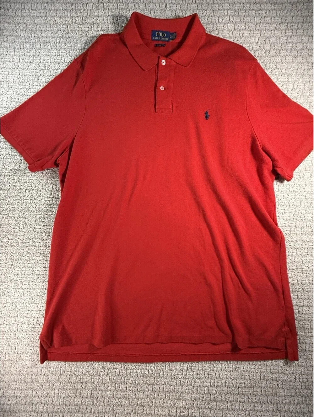 Polo Ralph Lauren Shirt Mens XL Red Pony Classic Fit Preppy Tall Cotton Office
